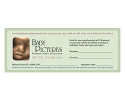 Gift Certificiate for a 4D Ultrasound Session